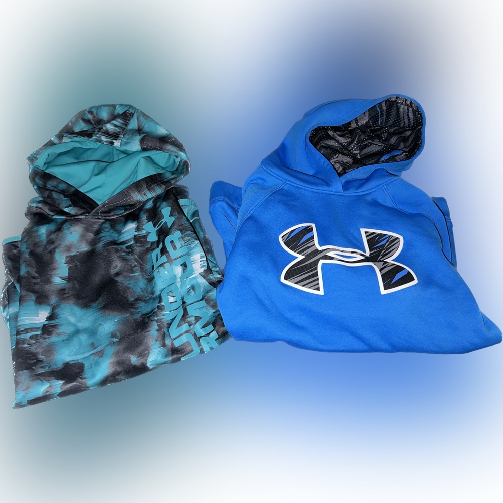 Lot of 2 medium 10/12 boys Under Armour Sweatshirts- excellent condition
